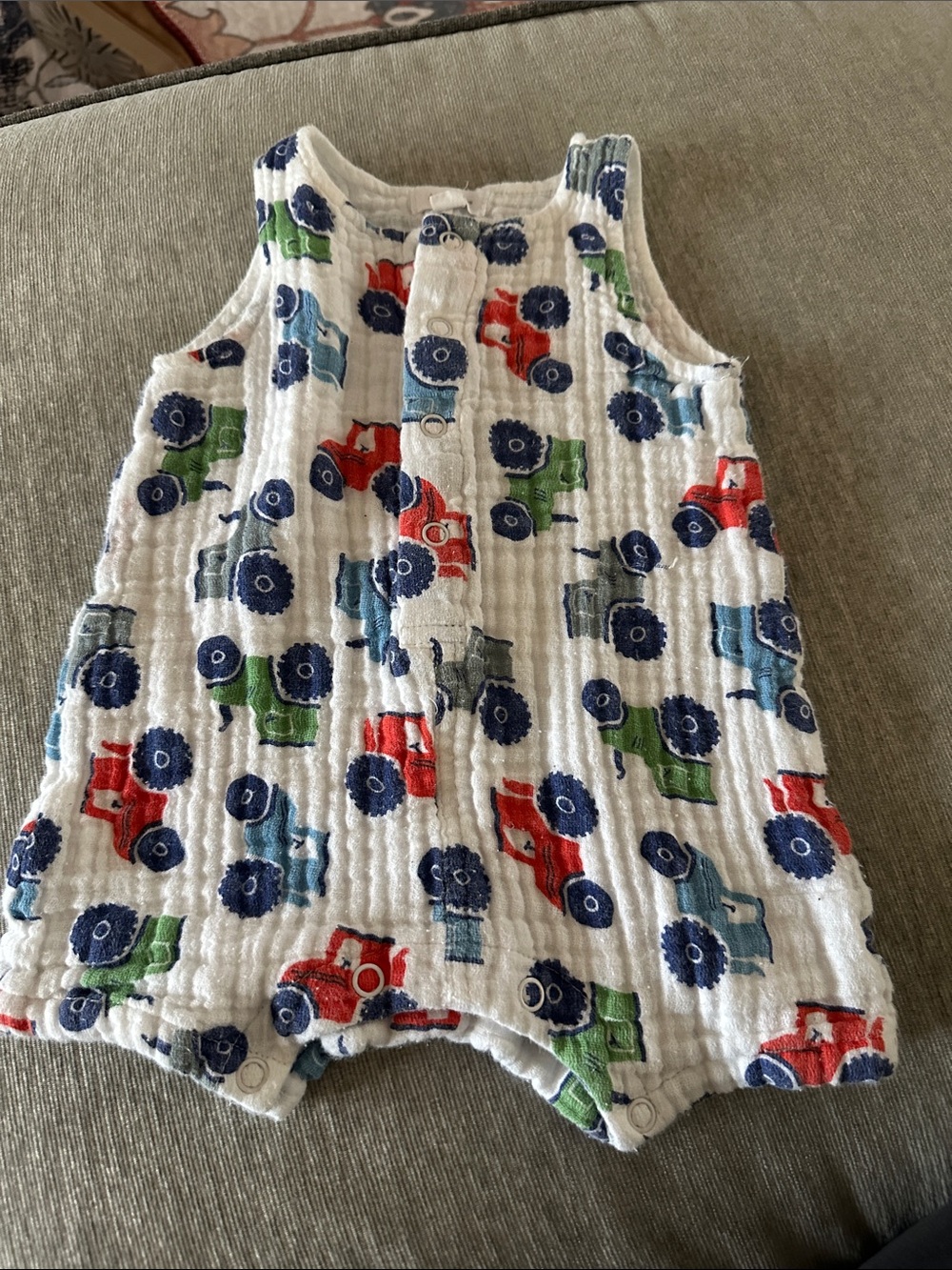 Angel Dear Muslin Tractor Romper